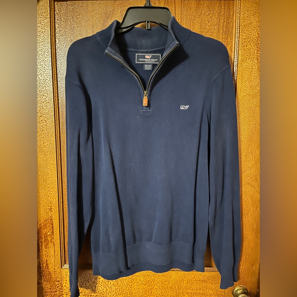 Vineyard Vines Men's Navy Quarter-Zip Sweater